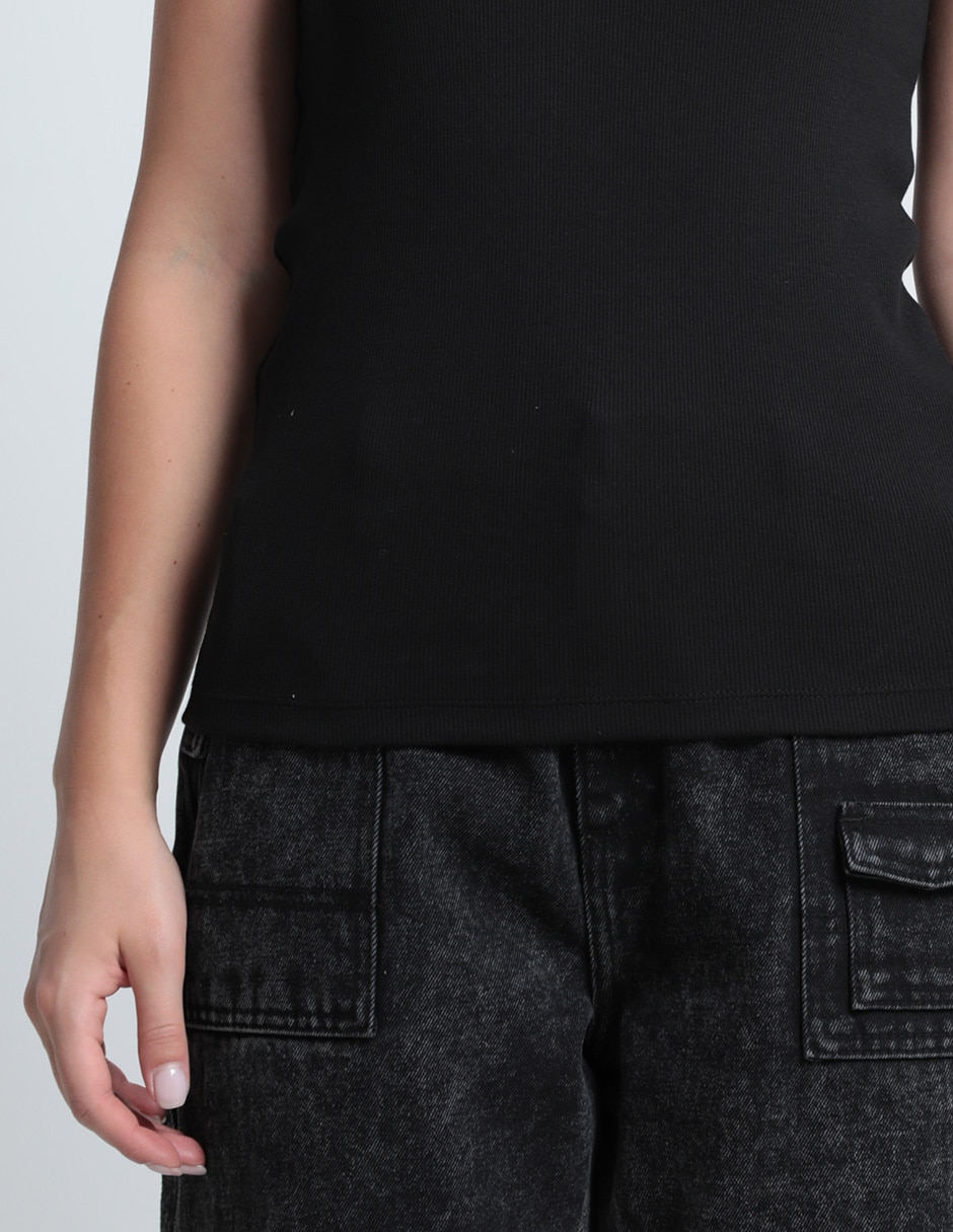 Top cuello redondo tirante ancho 5