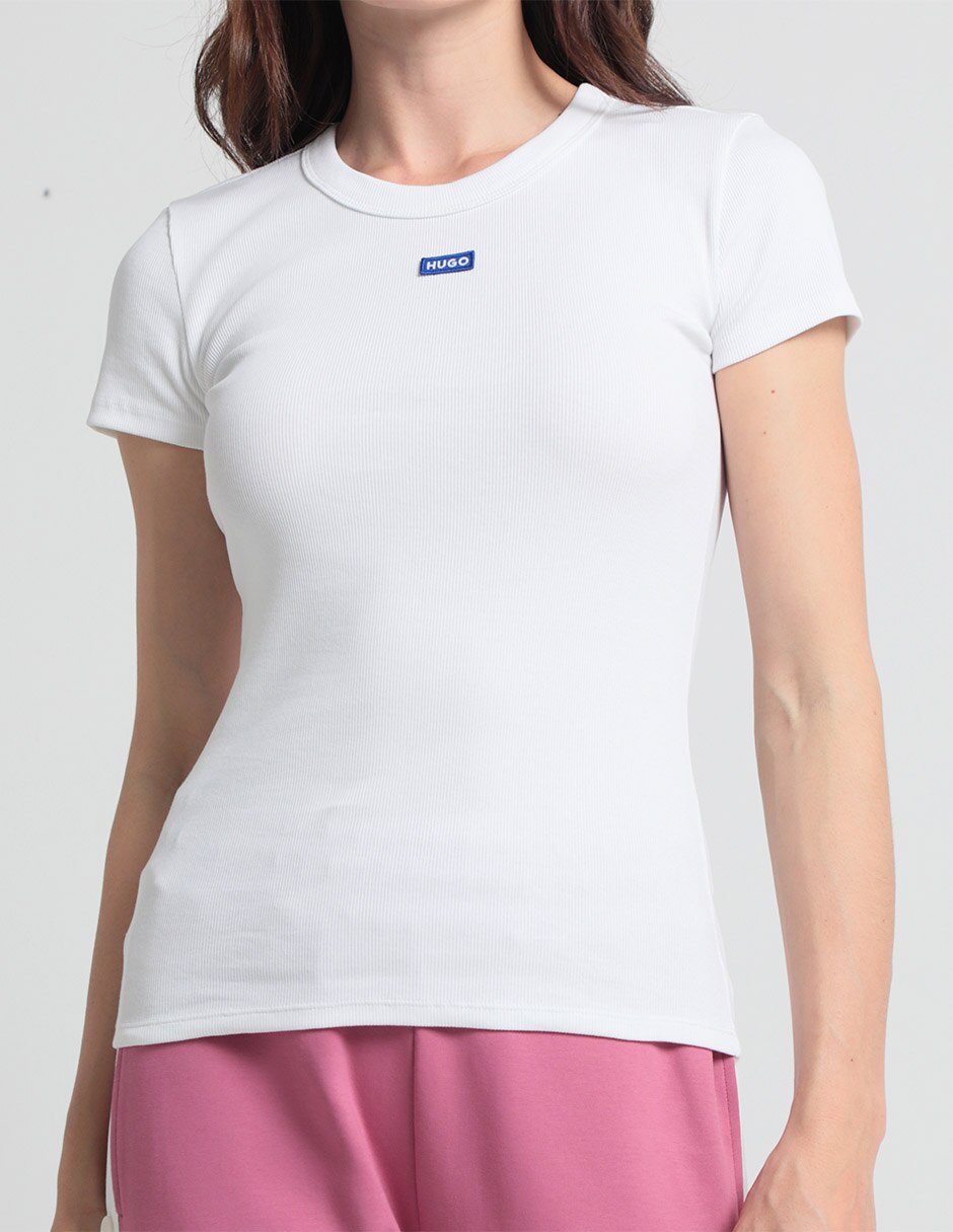 Playera manga corta cuello redondo para mujer 4