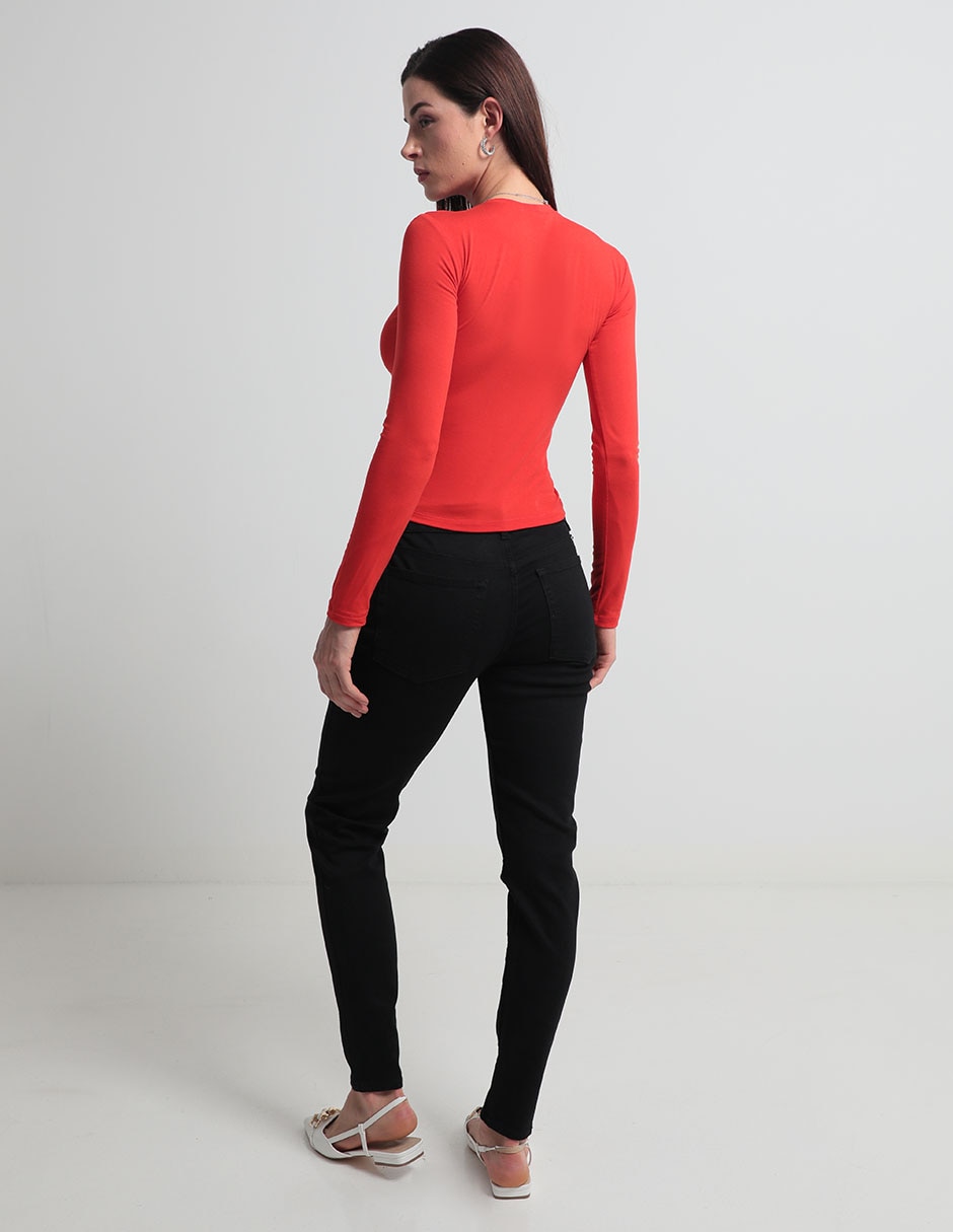 Jeans straight para mujer 2