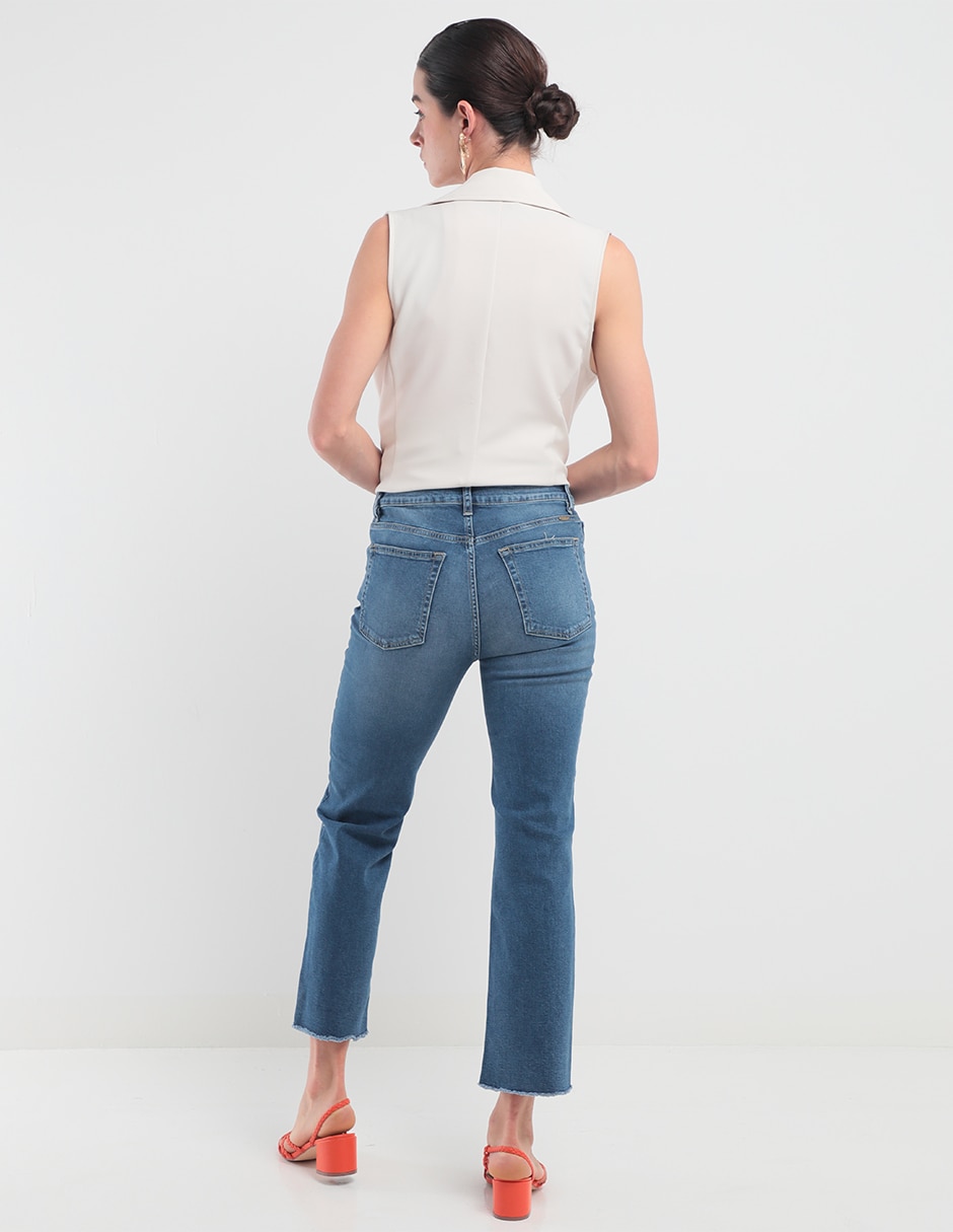 Jeans straight para mujer 2