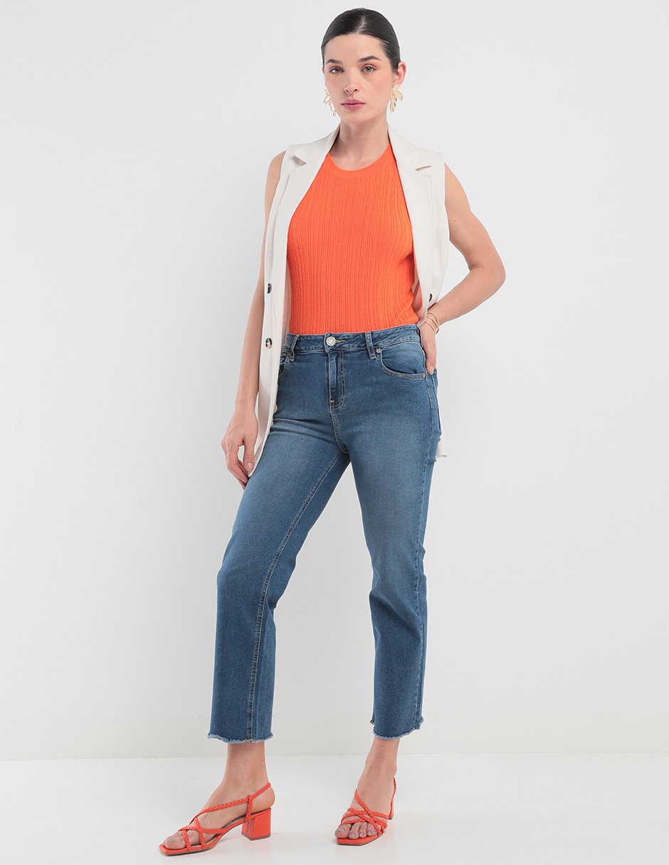 Jeans straight para mujer 3