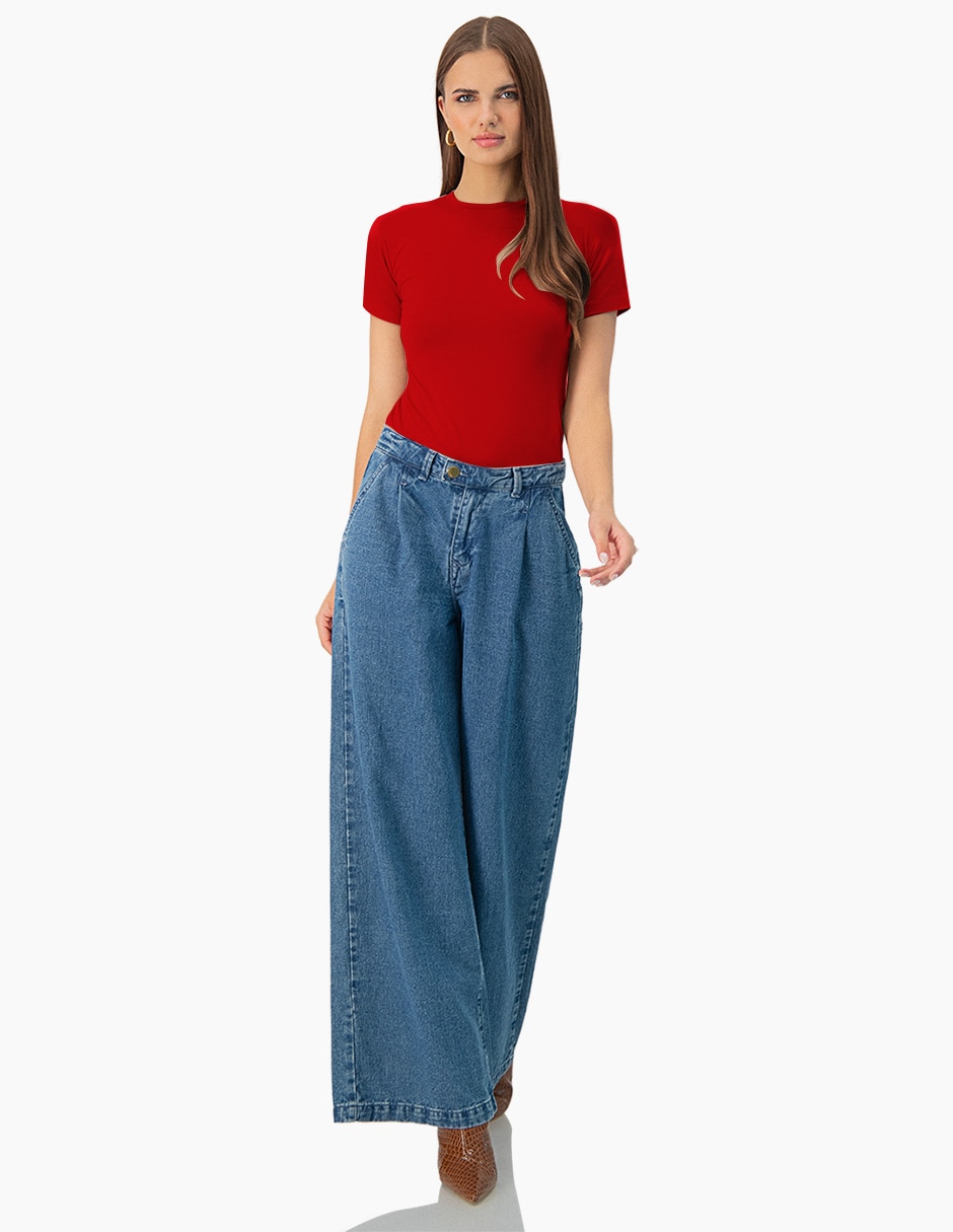 Playera manga corta Ivonne cuello redondo para mujer