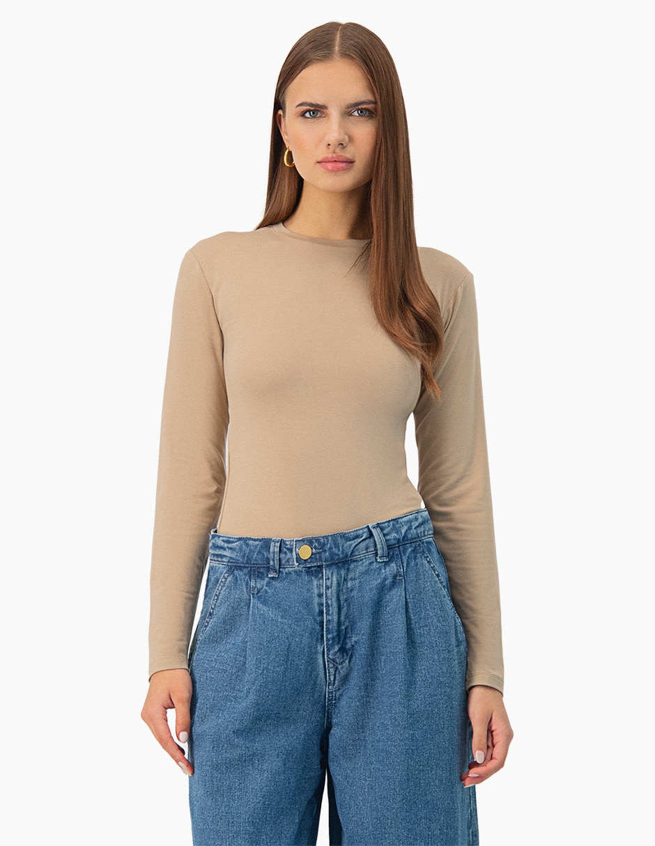 Blusa manga larga para mujer