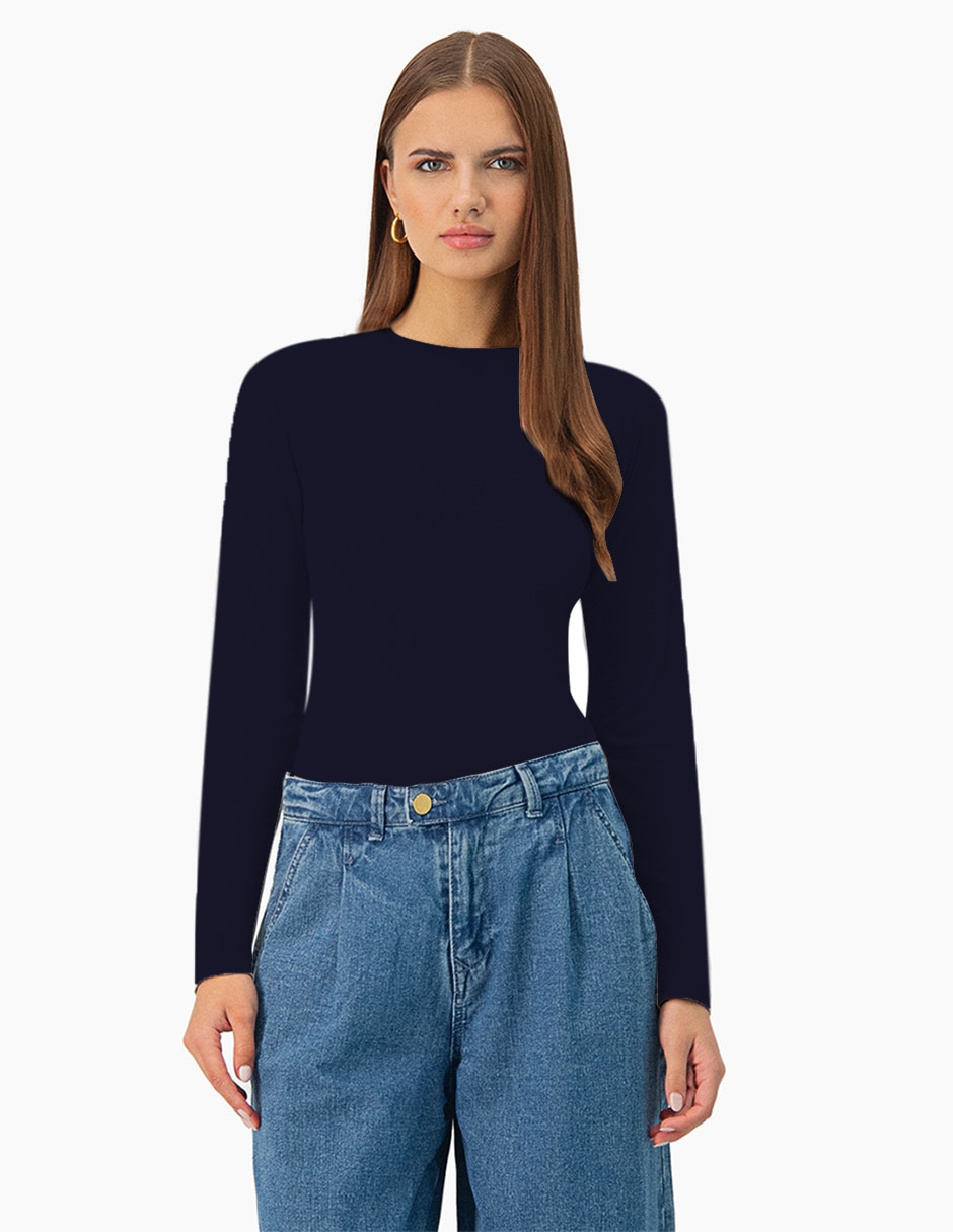 Blusa manga larga para mujer