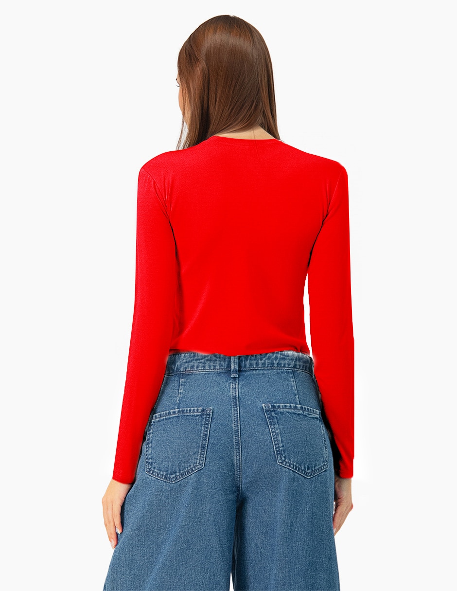 BLUSA IVONNE 10105921 VISCOSA, G, ROJO