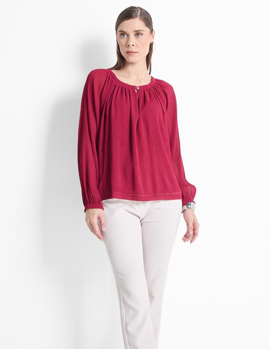 Blusas Mujer Polera Mujer Calvin Klein Jeans Blusas Color Vino - Main Image