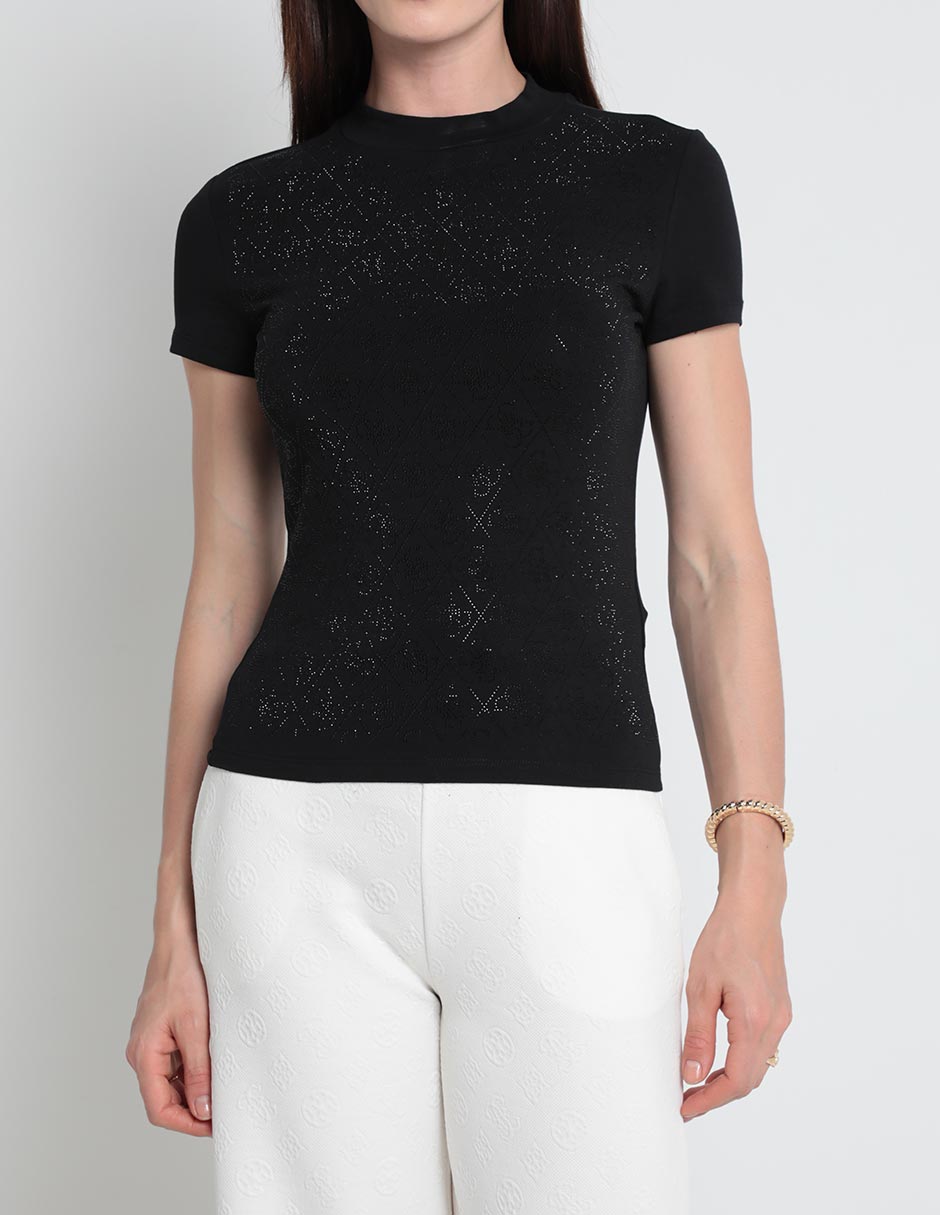 Playera manga corta cuello redondo para mujer 5