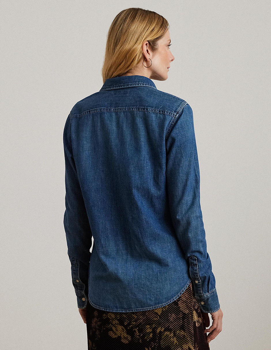 Blusa camisera manga larga para mujer 2