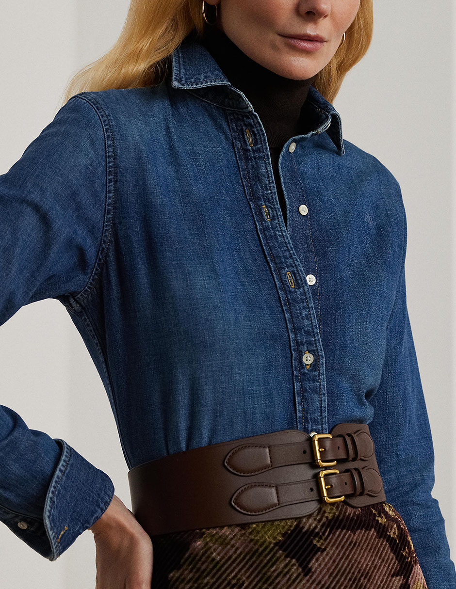 Blusa camisera manga larga para mujer 4