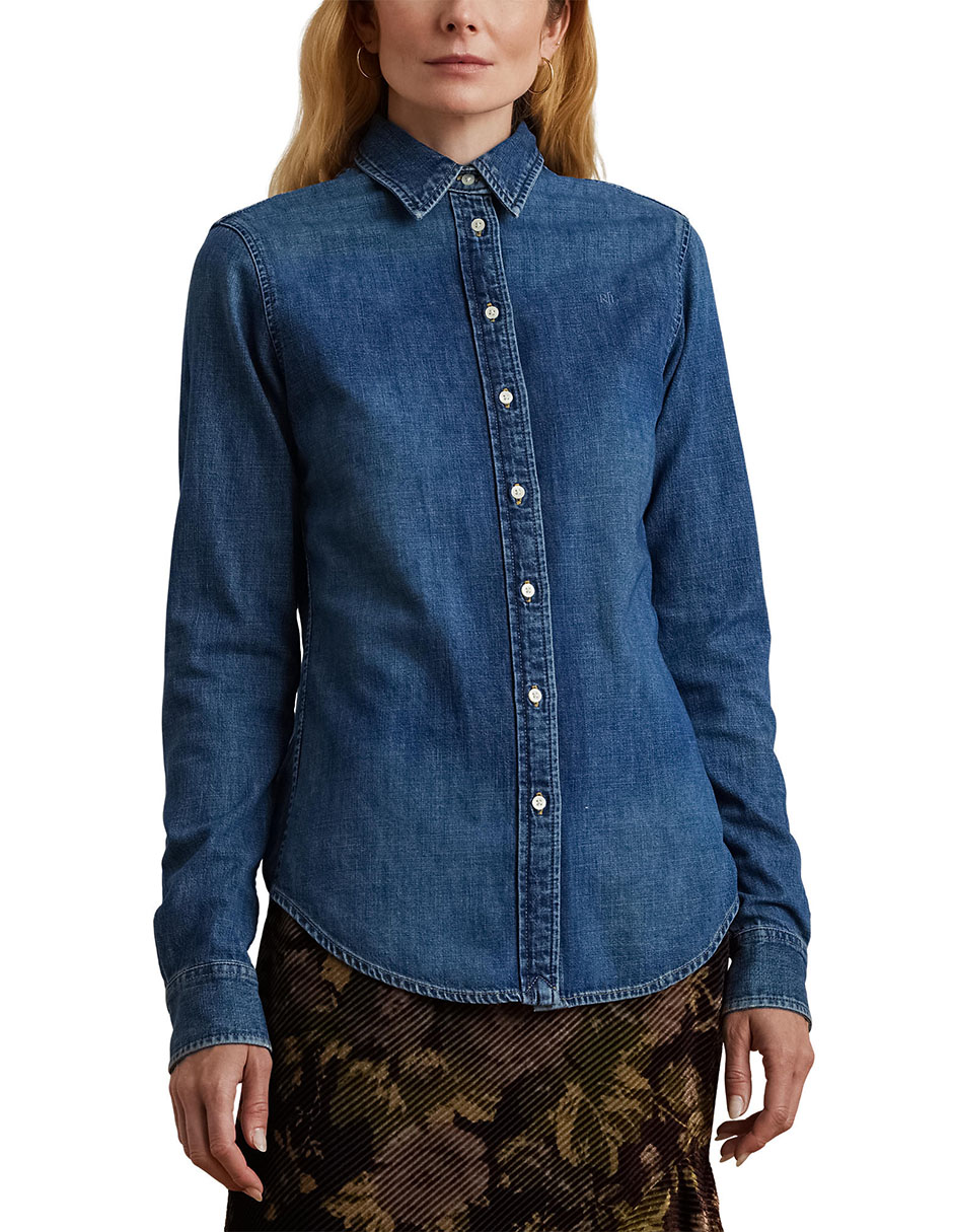 Blusa camisera manga larga para mujer 5