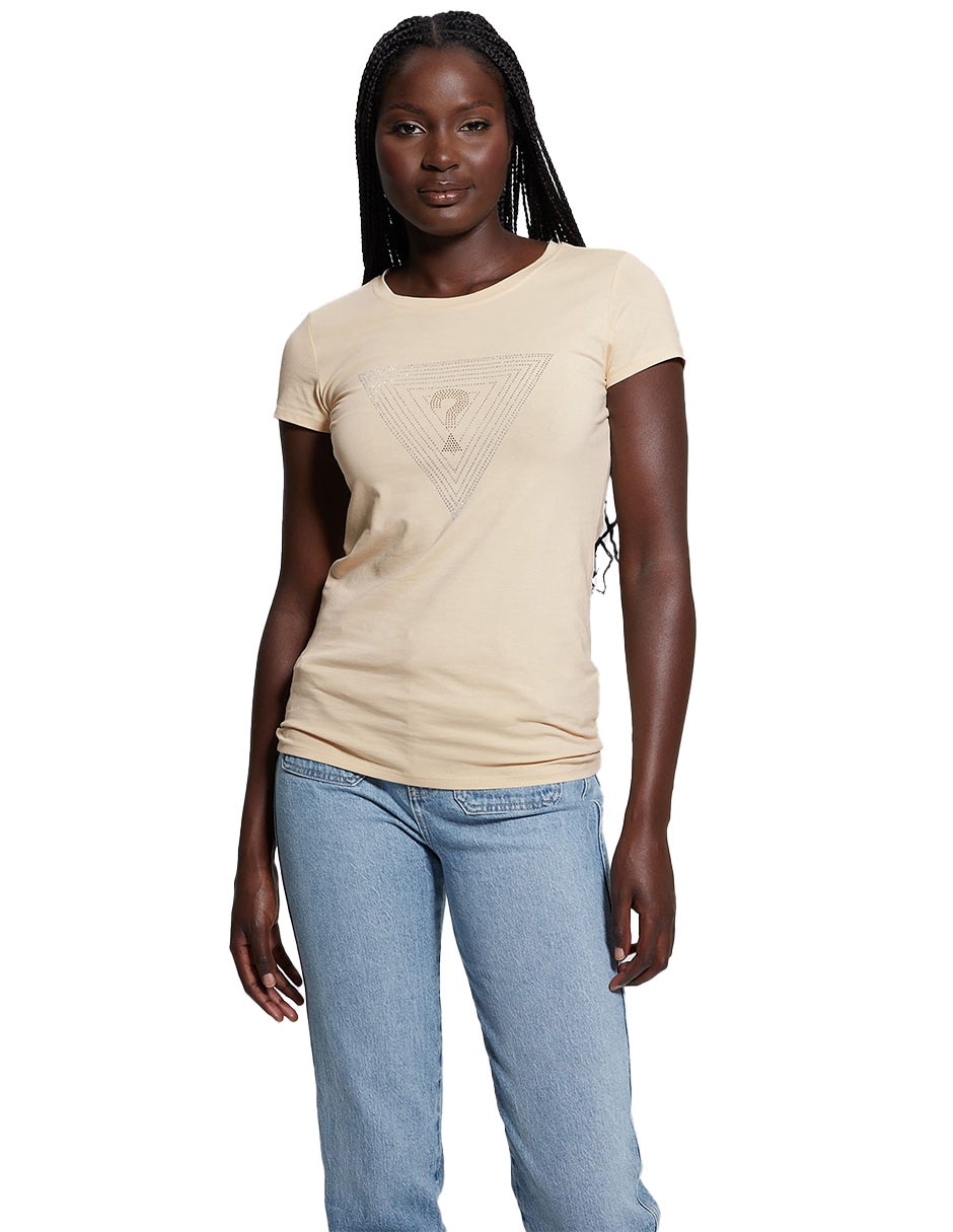 Playera manga corta GUESS Fall 24 cuello redondo para mujer Liverpool