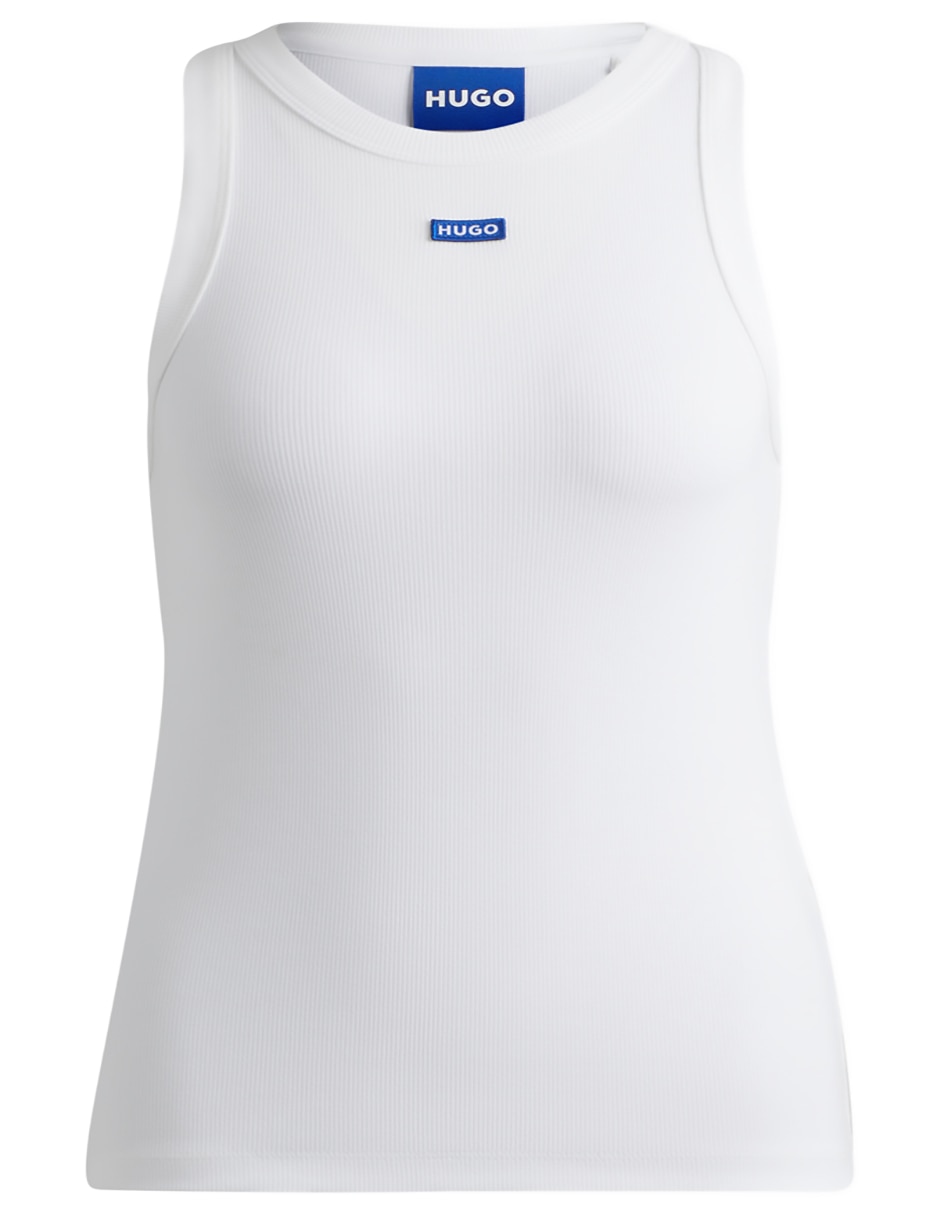 Playera sin manga cuelo redondo para mujer 5