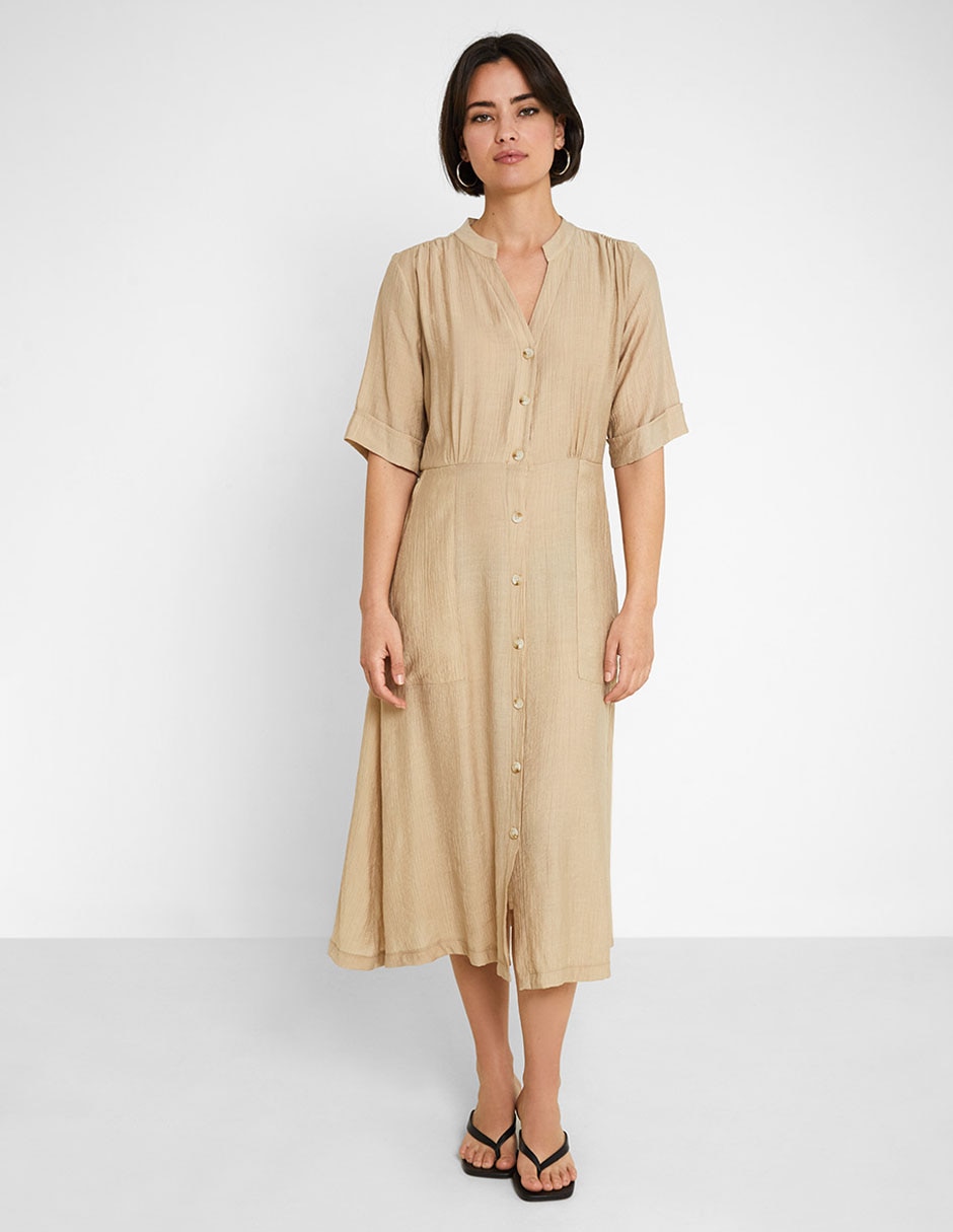 Vestido Midi Trucco Moda Mujer Vestido Midi Casual Trucco Para Mujer