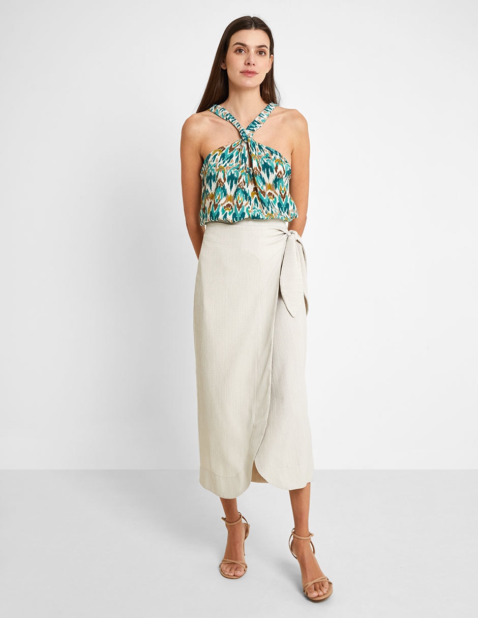 Falda crop a la cintura 1