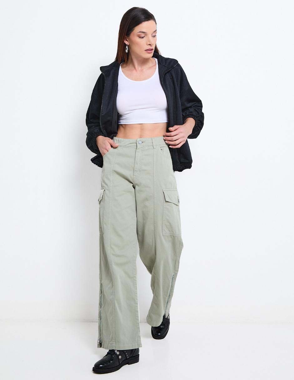Pantalón cargo relajado para mujer 3
