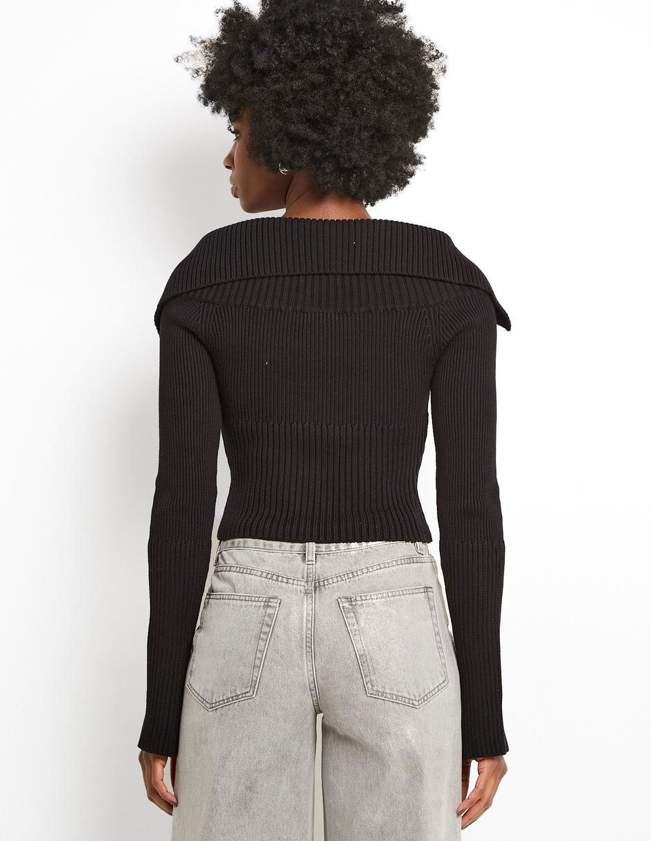 Suéter cuello V para mujer 2