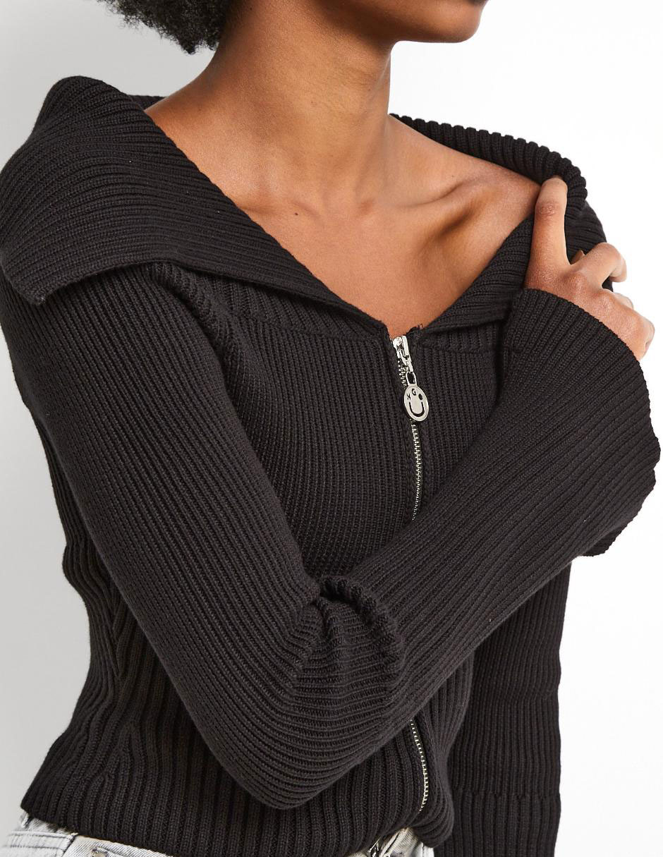Suéter cuello V para mujer 4