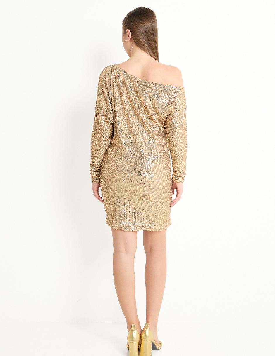 Vestido corto de fiesta escote regular 2