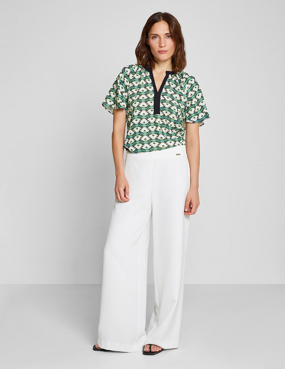 Blusa manga corta para mujer 4