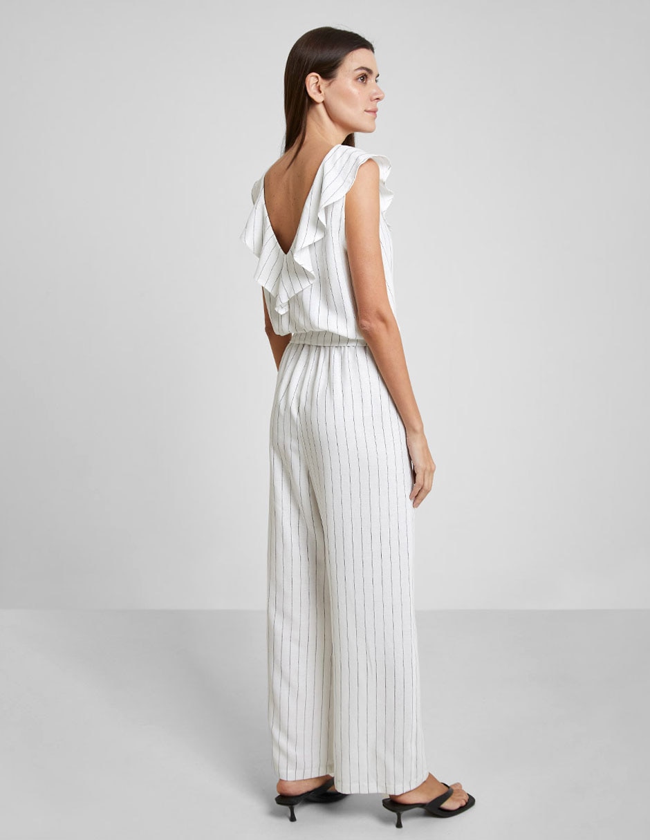 Jumpsuit estampado a rayas para mujer 2