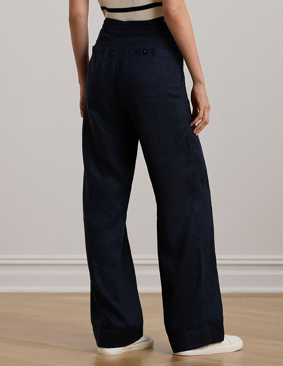 Pantalón relaxed Lauren Ralph Lauren wide leg para mujer