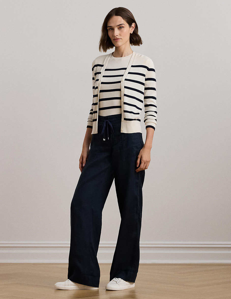 Pantalón relaxed Lauren Ralph Lauren wide leg para mujer