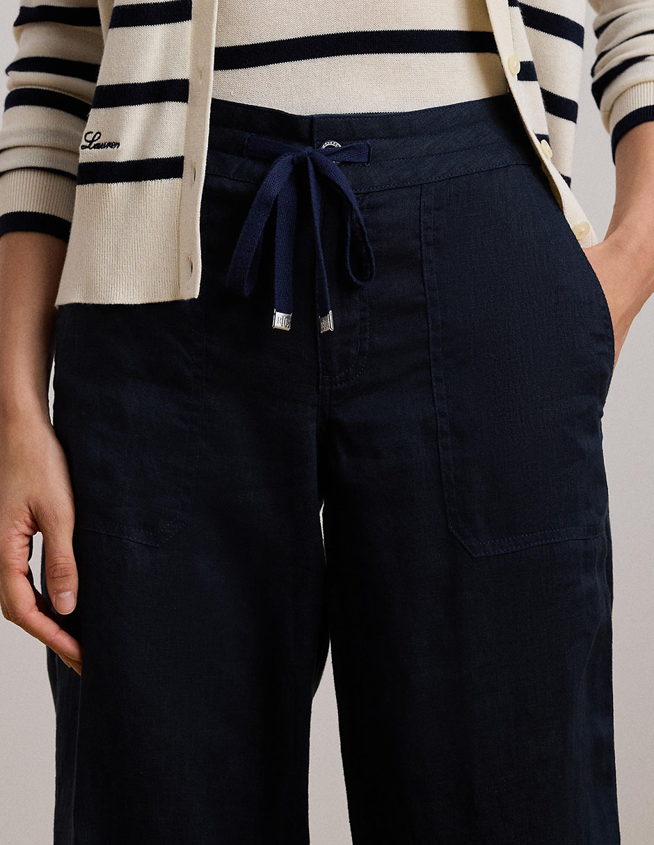 Pantalón relaxed Lauren Ralph Lauren wide leg para mujer