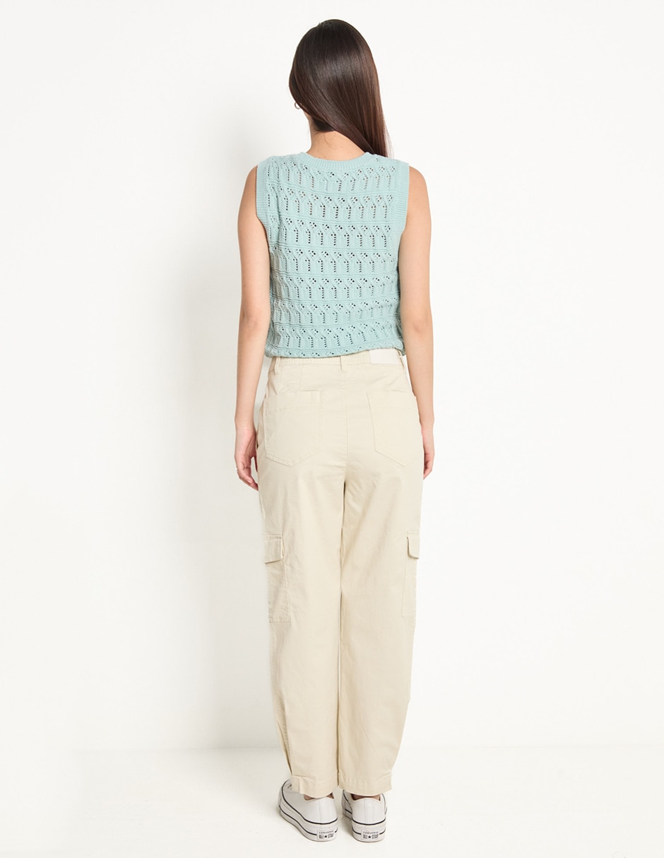 Pantalón cargo slim para mujer 2