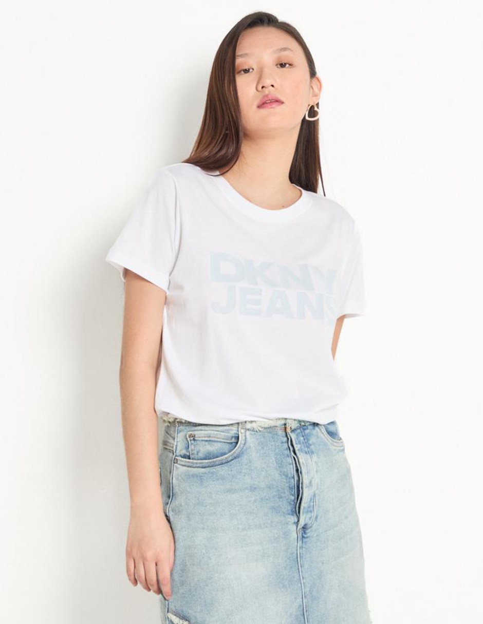 Playera manga corta cuello redondo para mujer