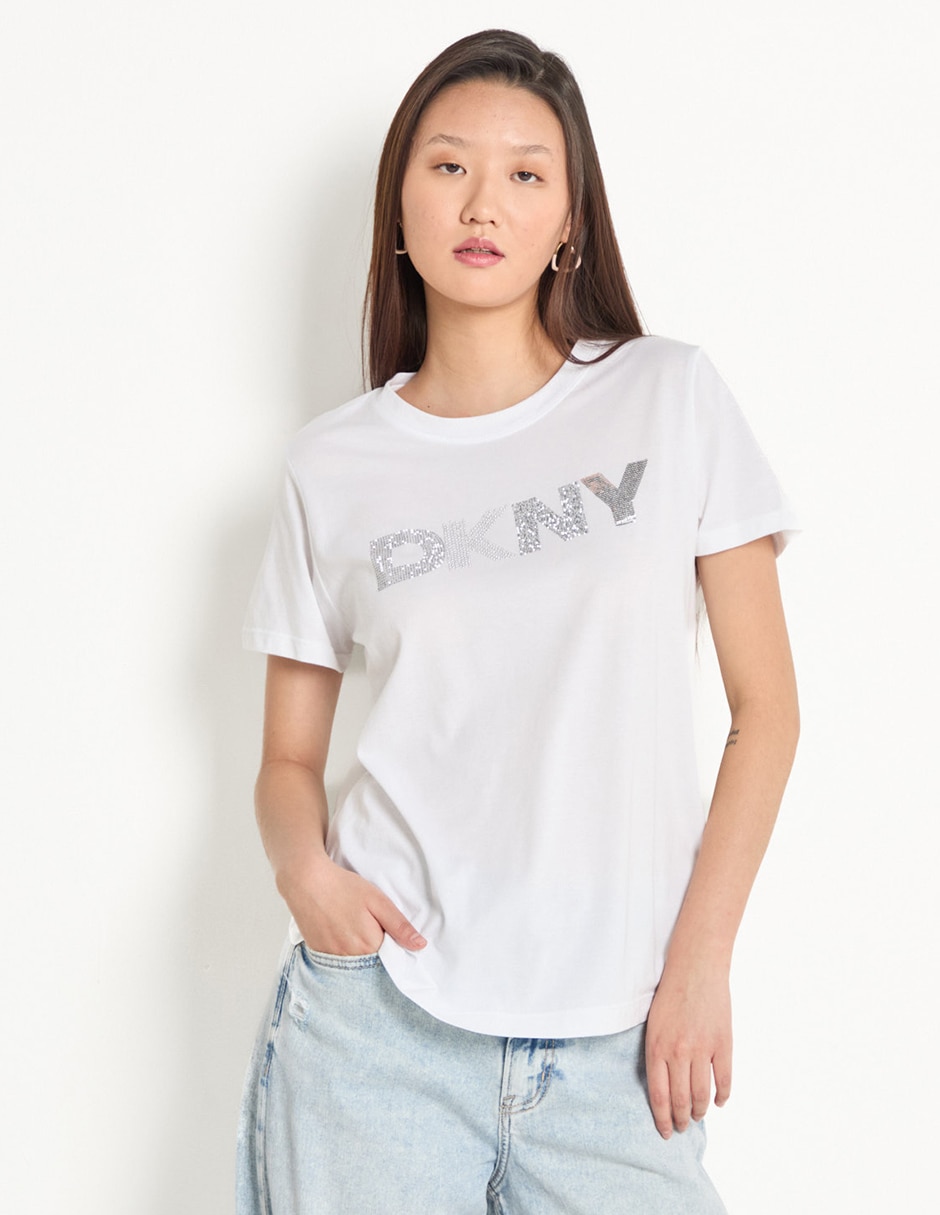 Playera manga corta Dkny Jeans cuello redondo para mujer Liverpool