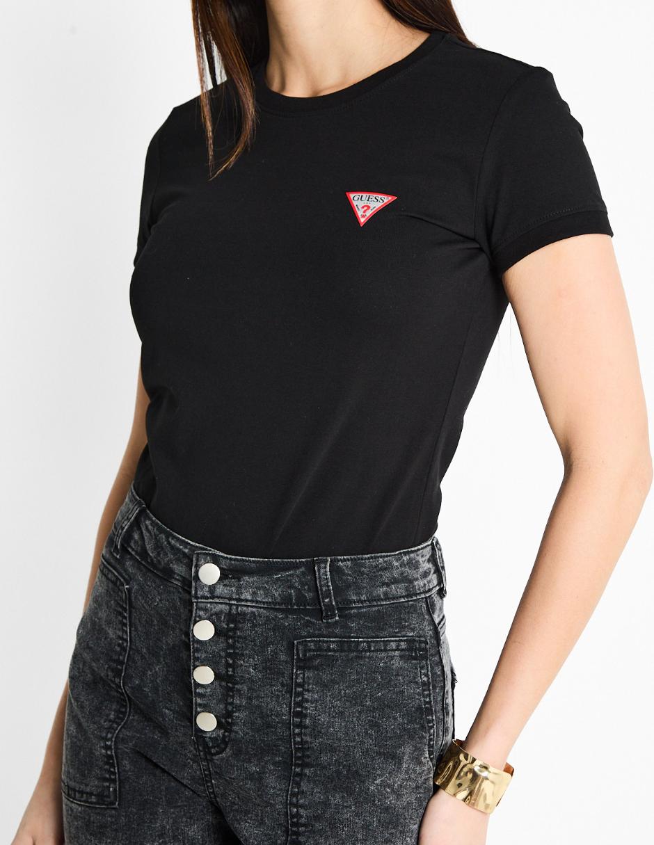 Playera manga corta cuello redondo para mujer 4