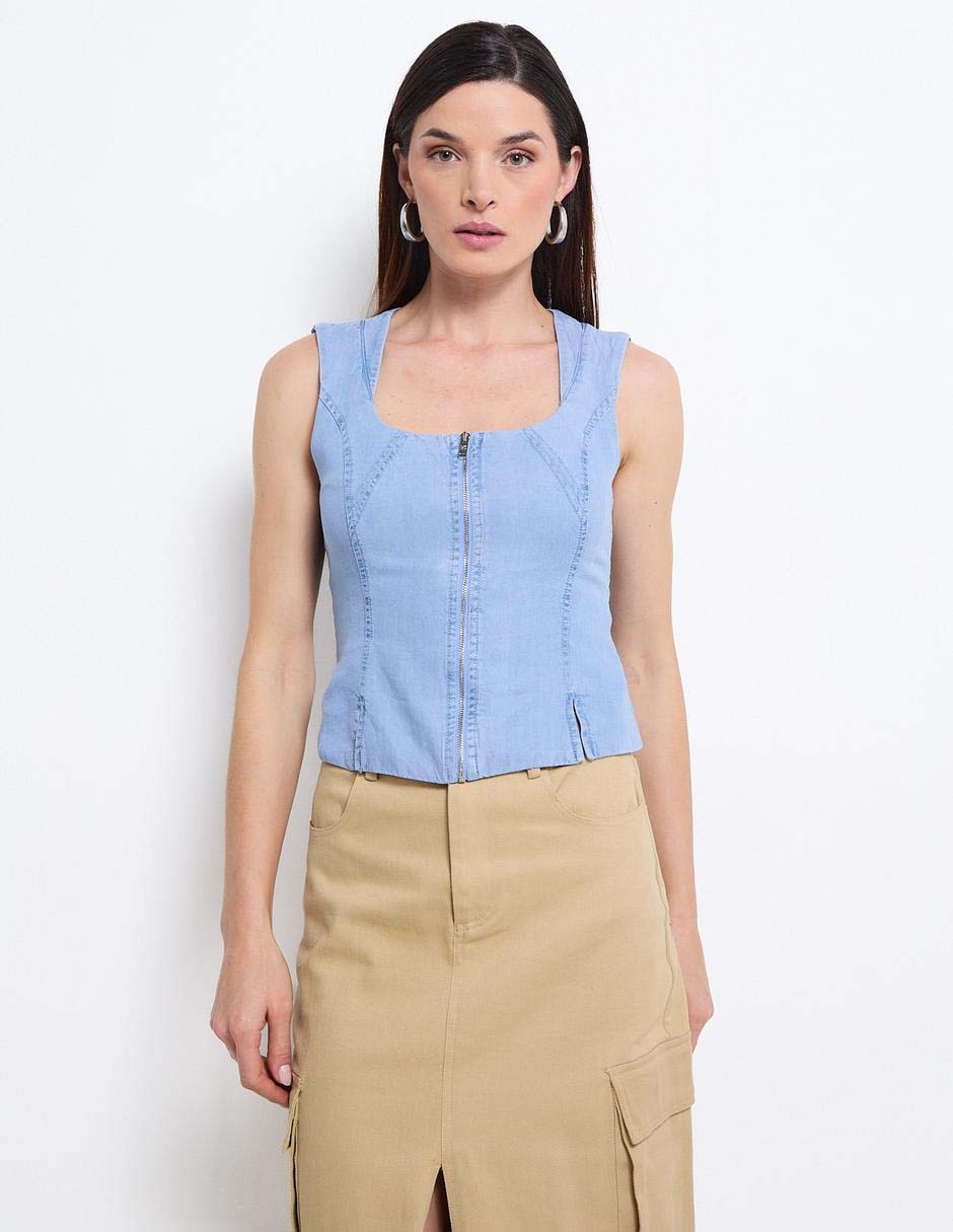 Blusa Dkny sin manga para mujer