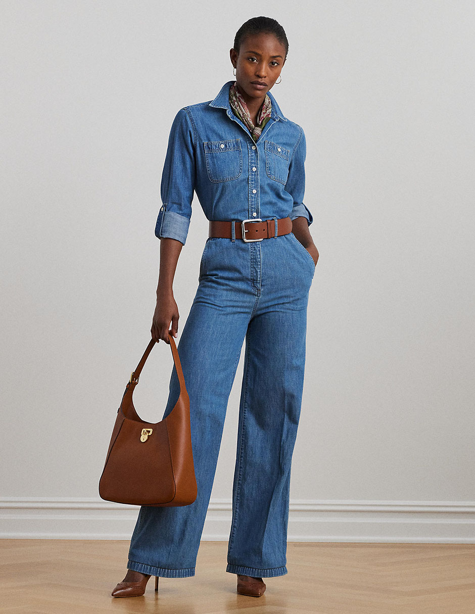 Jumpsuit Palazzo De Mezclilla Andrea Andrea Chalas De Mezclilla