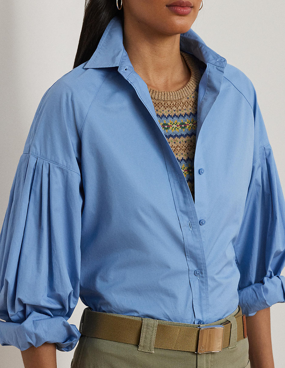Blusa camisera manga larga para mujer 4