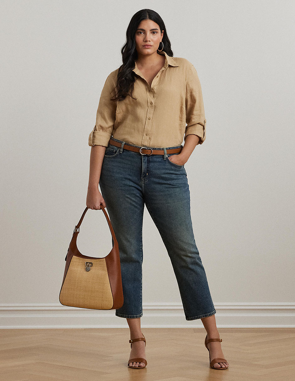 Jeans capri straight para mujer
