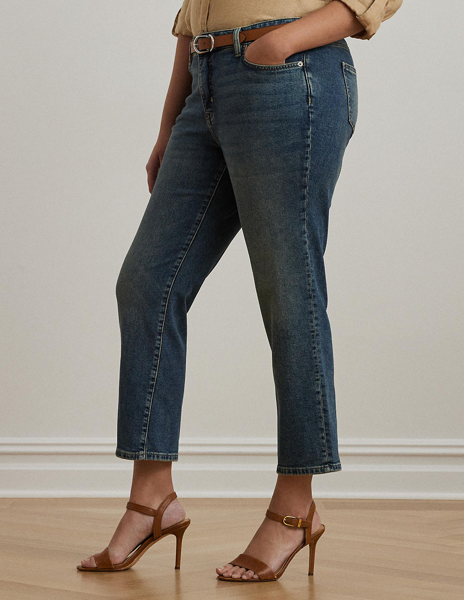 Jeans capri straight para mujer 5