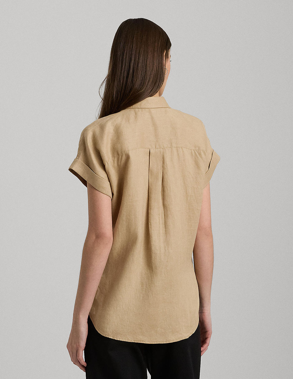 Blusa camisera Lauren Ralph Lauren manga corta para mujer 2