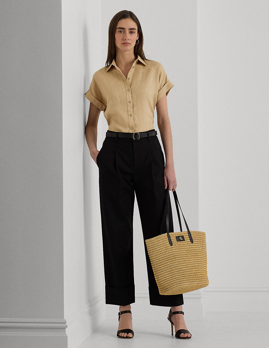 Blusa camisera Lauren Ralph Lauren manga corta para mujer 3