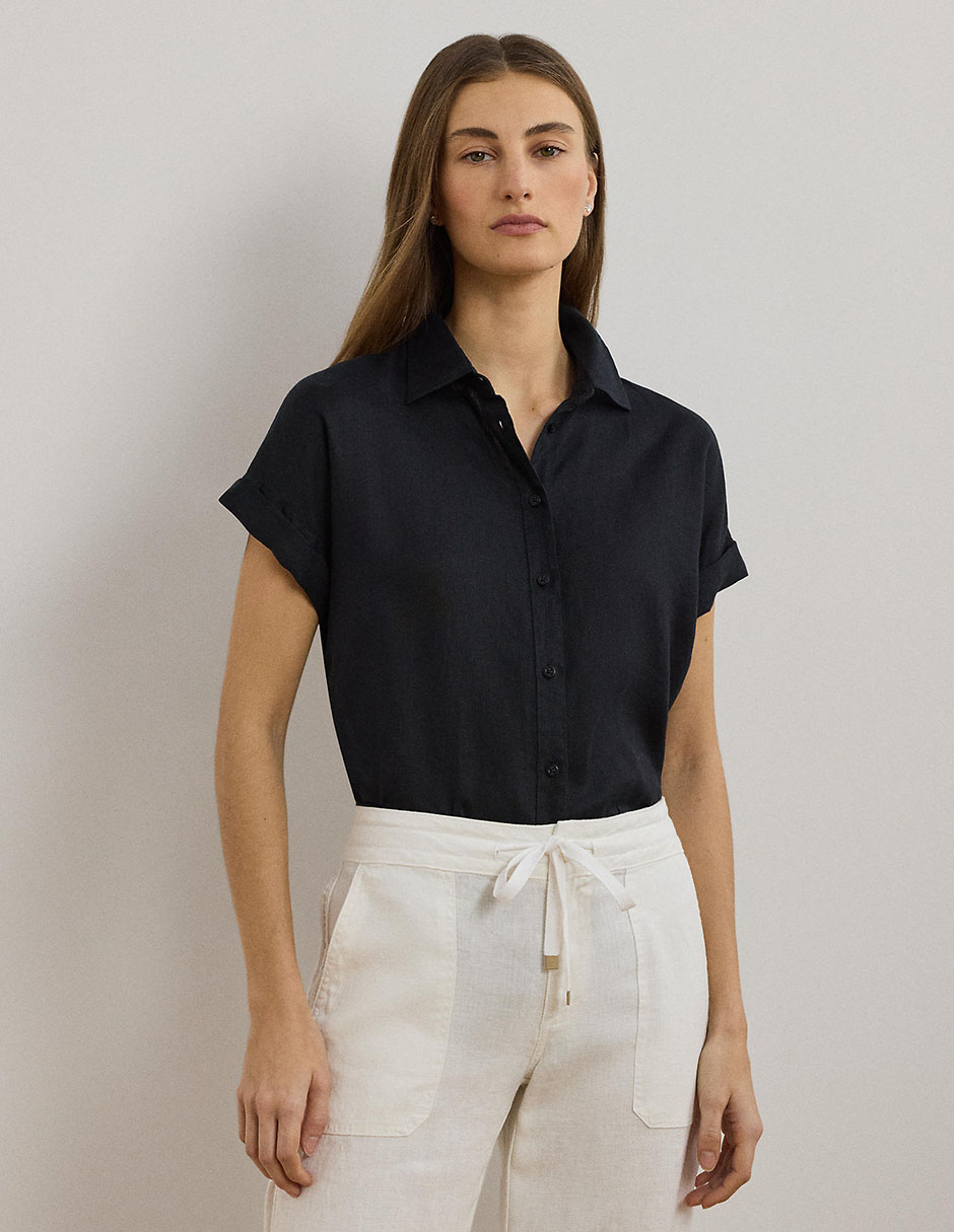 Blusa camisera Lauren Ralph Lauren manga corta para mujer