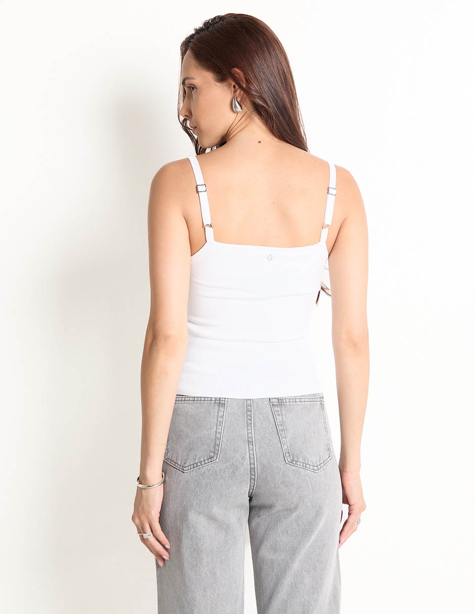 Top escote cuadrado tirante ajustable 2