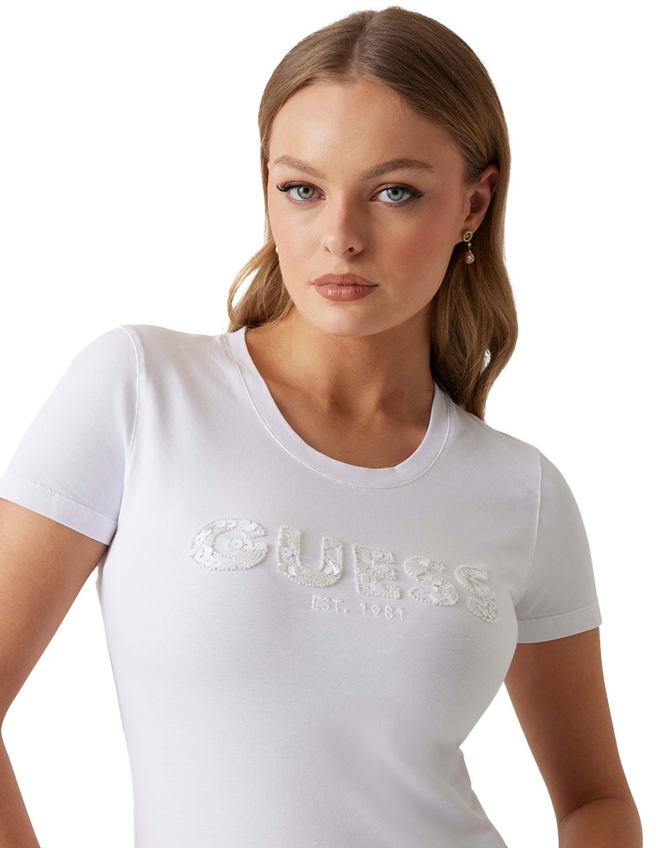 Playera manga corta cuello redondo para mujer 4