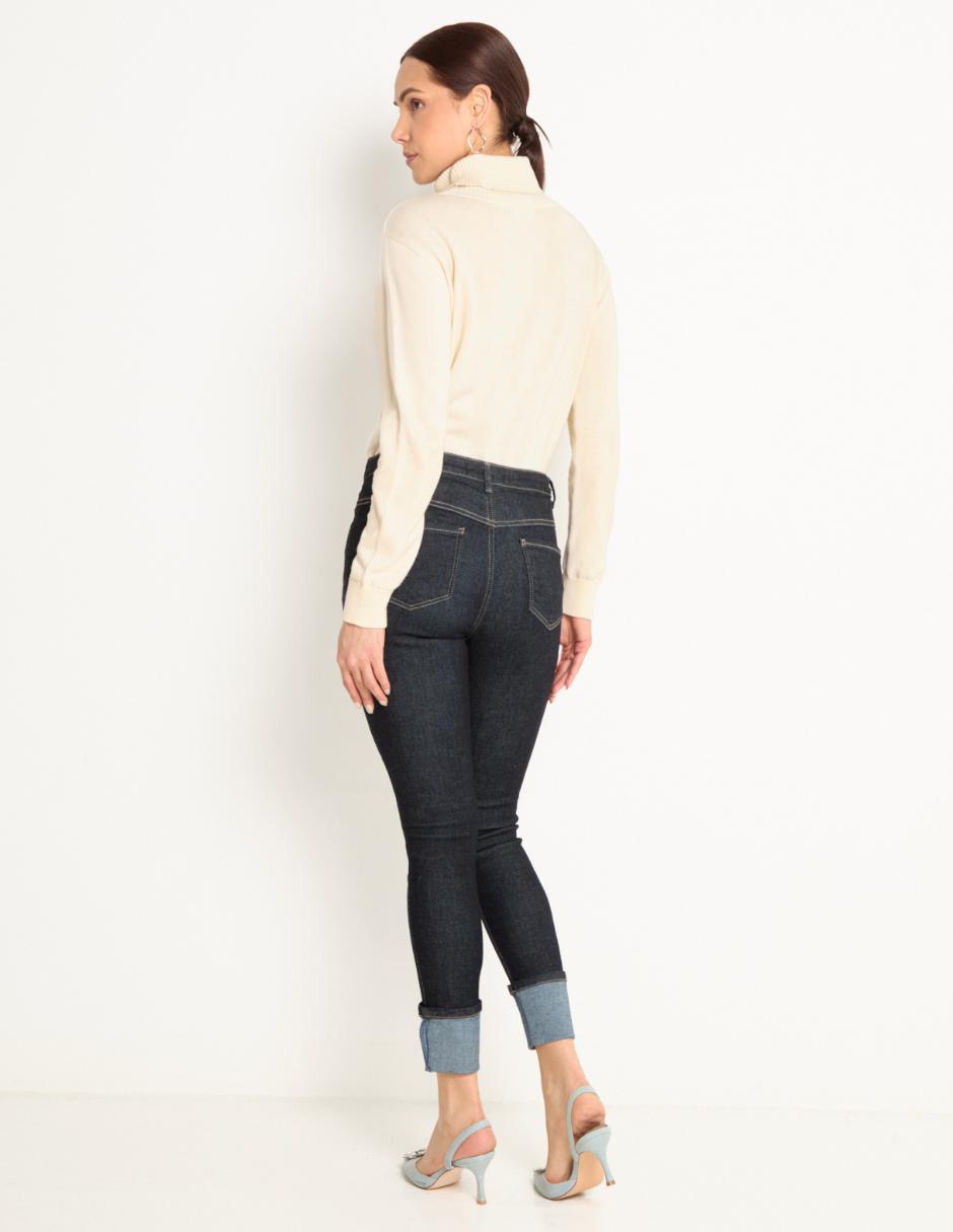 Jeans skinny Ivonn corte cintura para mujer 2
