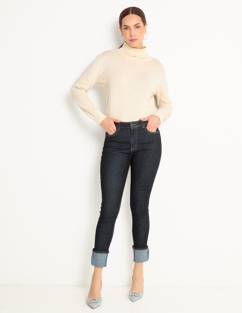 Jeans skinny Ivonn corte cintura para mujer 3