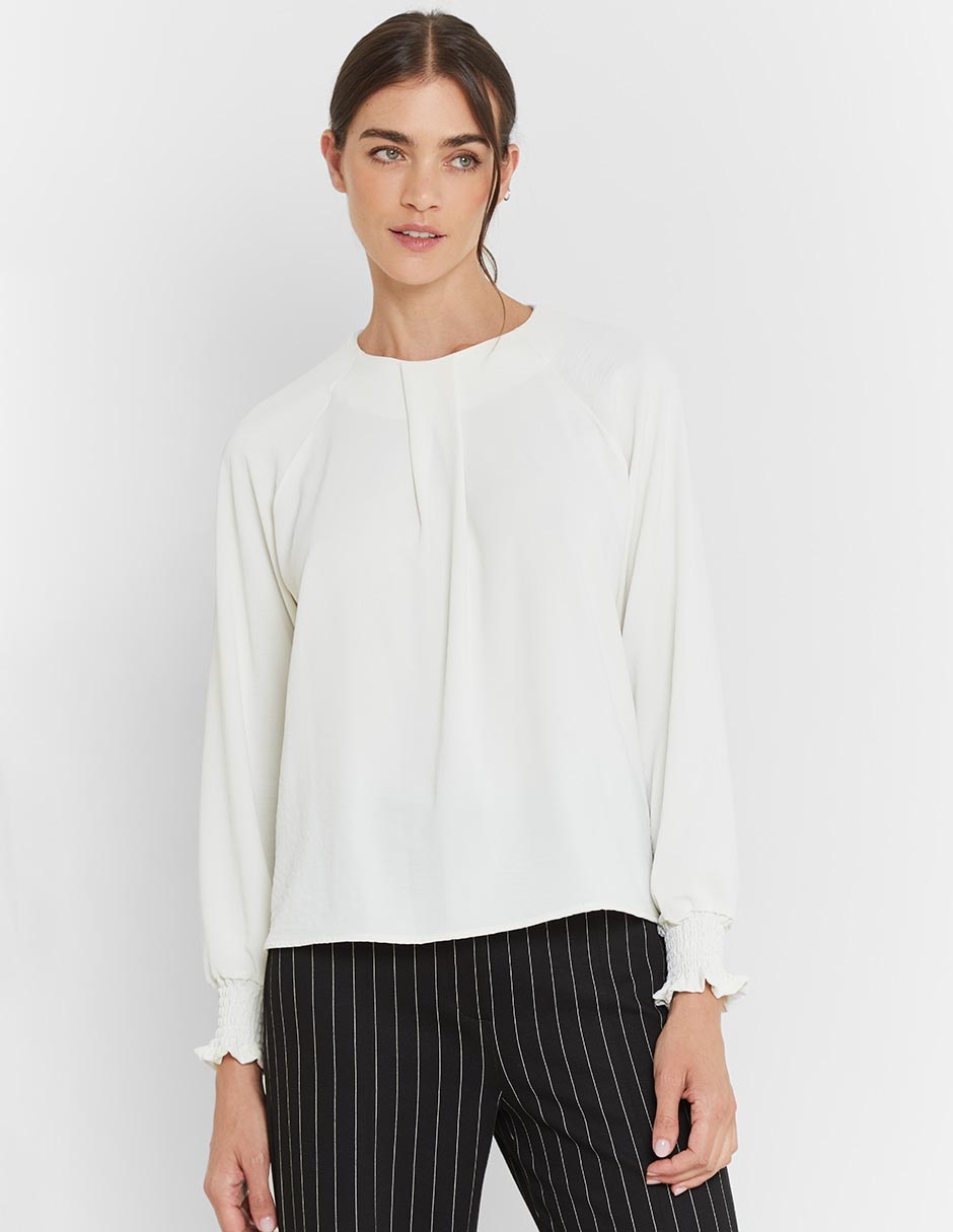 Blusa manga larga para mujer