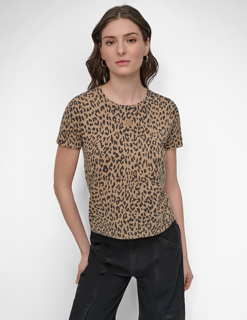 Playera manga corta Dkny Jeans cuello redondo para mujer