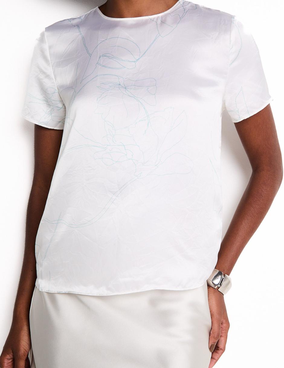 Blusa manga corta para mujer 4