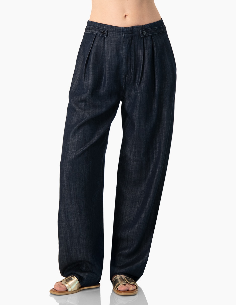 Jeans amplio corte cintura para mujer Jeans amplio corte cintura para mujer