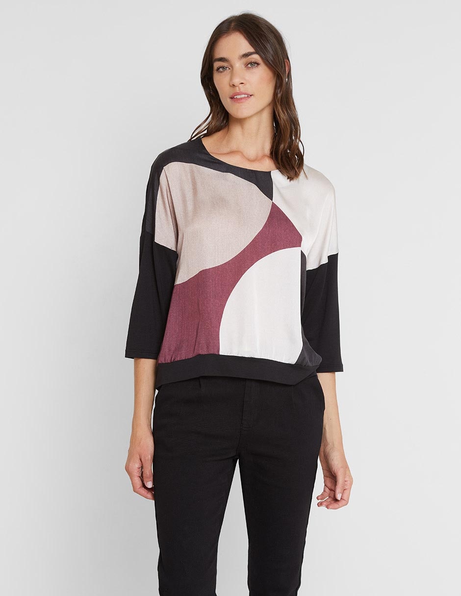 Blusa manga 3/4 para mujer