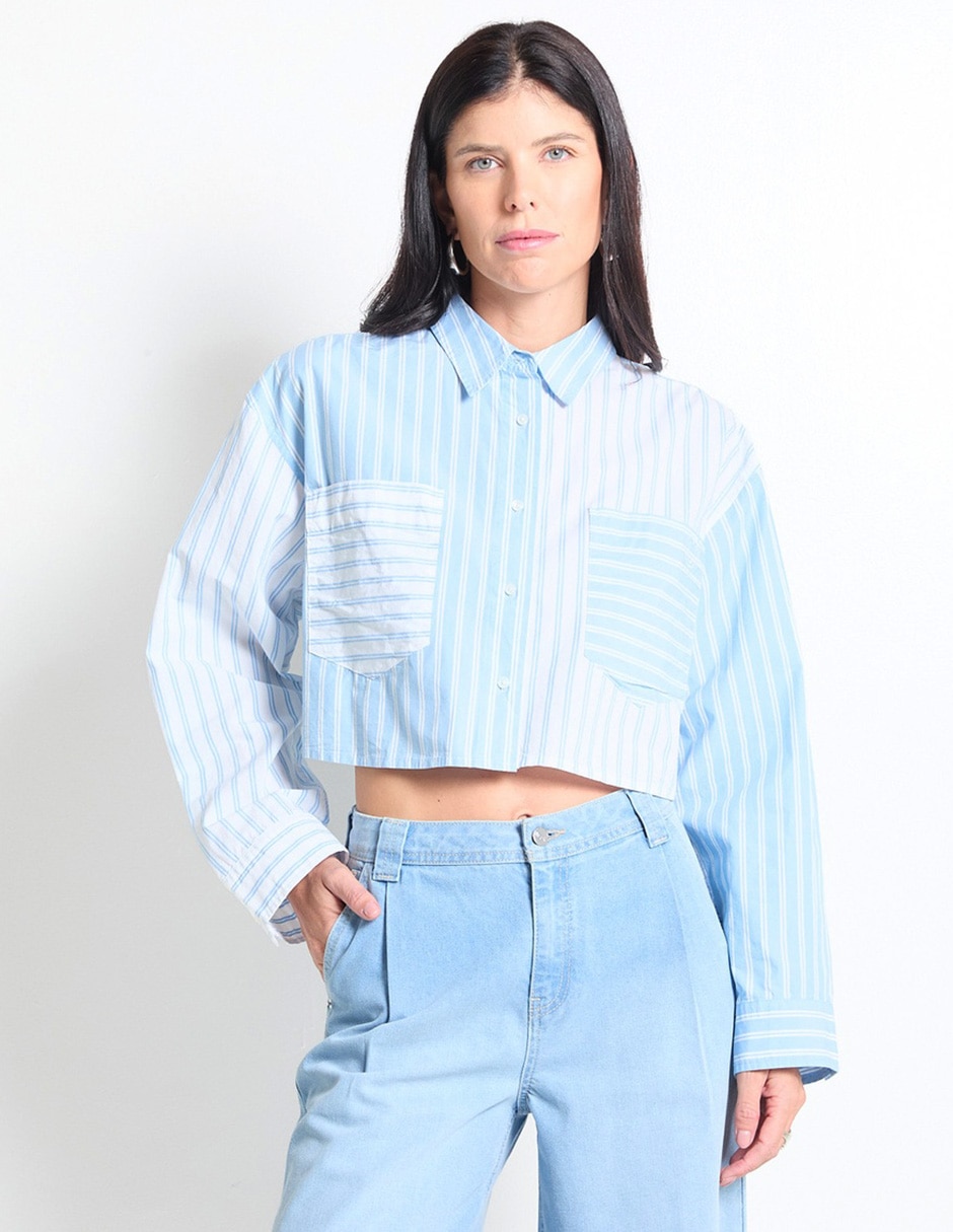 Blusa manga larga para mujer
