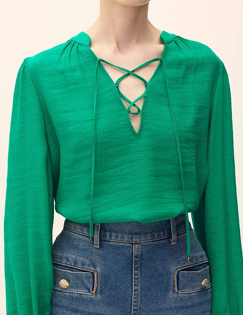 Blusa manga larga para mujer 4